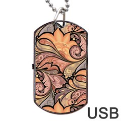 Colorful Paisley Background Artwork Paisley Patterns Dog Tag USB Flash (Two Sides)