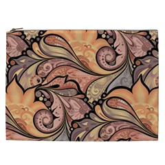 Colorful Paisley Background Artwork Paisley Patterns Cosmetic Bag (XXL)