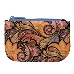 Colorful Paisley Background Artwork Paisley Patterns Large Coin Purse