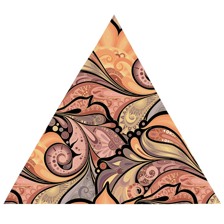 Colorful Paisley Background Artwork Paisley Patterns Wooden Puzzle Triangle