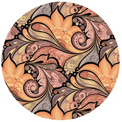 Colorful Paisley Background Artwork Paisley Patterns Wooden Bottle Opener (Round)