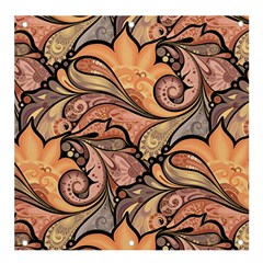 Colorful Paisley Background Artwork Paisley Patterns Banner and Sign 4  x 4 