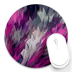 Colorful Artistic Pattern Design Round Mousepad by Semog4