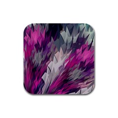 Colorful Artistic Pattern Design Rubber Square Coaster (4 Pack) by Semog4