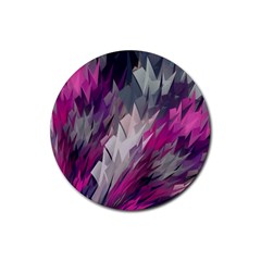 Colorful Artistic Pattern Design Rubber Coaster (round) by Semog4