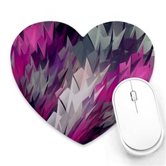 Colorful Artistic Pattern Design Heart Mousepad by Semog4