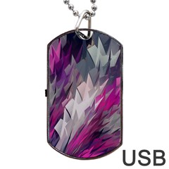 Colorful Artistic Pattern Design Dog Tag Usb Flash (one Side) by Semog4