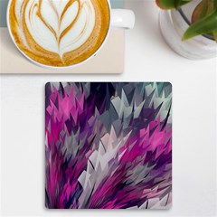 Colorful Artistic Pattern Design Uv Print Square Tile Coaster  by Semog4