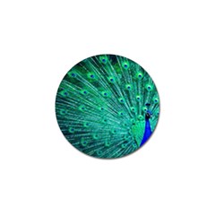 Green And Blue Peafowl Peacock Animal Color Brightly Colored Golf Ball Marker