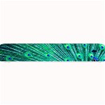 Green And Blue Peafowl Peacock Animal Color Brightly Colored Small Bar Mat 24 x4  Bar Mat