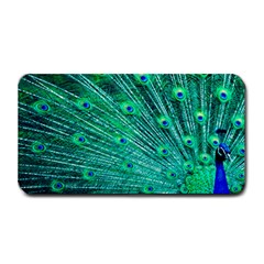 Green And Blue Peafowl Peacock Animal Color Brightly Colored Medium Bar Mat