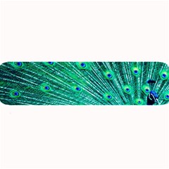 Green And Blue Peafowl Peacock Animal Color Brightly Colored Large Bar Mat by Semog4