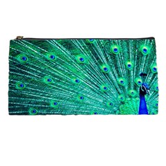 Green And Blue Peafowl Peacock Animal Color Brightly Colored Pencil Case