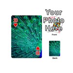 Green And Blue Peafowl Peacock Animal Color Brightly Colored Playing Cards 54 Designs (Mini) Front - Heart10