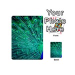 Green And Blue Peafowl Peacock Animal Color Brightly Colored Playing Cards 54 Designs (Mini) Back