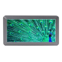 Green And Blue Peafowl Peacock Animal Color Brightly Colored Memory Card Reader (Mini)