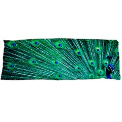 Green And Blue Peafowl Peacock Animal Color Brightly Colored Body Pillow Case Dakimakura (two Sides) by Semog4