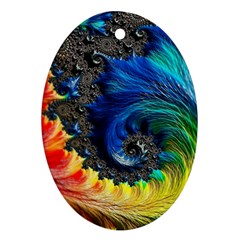 Colorful Digital Art Fractal Design Oval Ornament (two Sides) by Semog4