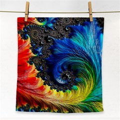 Colorful Digital Art Fractal Design Face Towel by Semog4