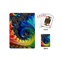 Colorful Digital Art Fractal Design Playing Cards Single Design (mini)