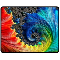 Colorful Digital Art Fractal Design Two Sides Fleece Blanket (medium) by Semog4