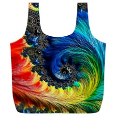 Colorful Digital Art Fractal Design Full Print Recycle Bag (xl) by Semog4