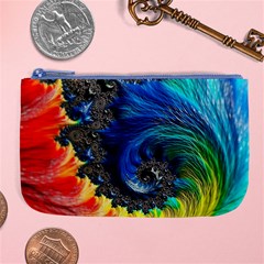 Colorful Digital Art Fractal Design Large Coin Purse by Semog4