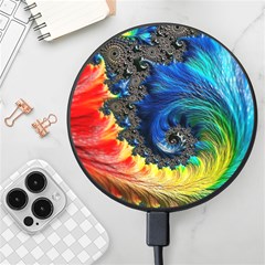 Colorful Digital Art Fractal Design Wireless Fast Charger(black)