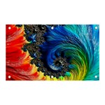 Colorful Digital Art Fractal Design Banner and Sign 5  x 3  Front