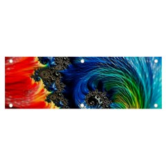 Colorful Digital Art Fractal Design Banner And Sign 6  X 2  by Semog4