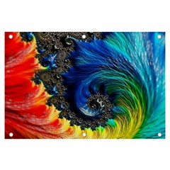 Colorful Digital Art Fractal Design Banner And Sign 6  X 4  by Semog4