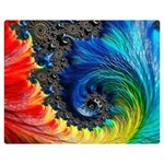 Colorful Digital Art Fractal Design Premium Plush Fleece Blanket (Medium) 60 x50  Blanket Front