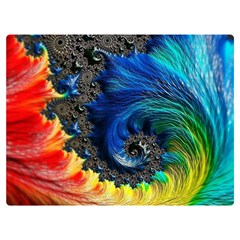 Colorful Digital Art Fractal Design Two Sides Premium Plush Fleece Blanket (extra Small)