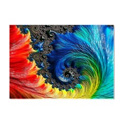 Colorful Digital Art Fractal Design Crystal Sticker (a4)