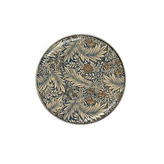 Brown Vintage Background Vintage Floral Pattern Brown Hat Clip Ball Marker (4 Pack)