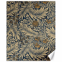 Brown Vintage Background Vintage Floral Pattern Brown Canvas 16  X 20 