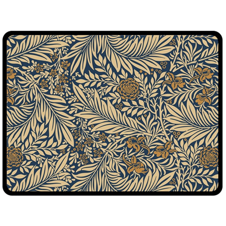 Brown Vintage Background Vintage Floral Pattern Brown Two Sides Fleece Blanket (Large)