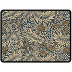 Brown Vintage Background Vintage Floral Pattern Brown Two Sides Fleece Blanket (Large) 80 x60  Blanket Back