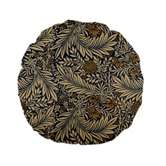 Brown Vintage Background Vintage Floral Pattern Brown Standard 15  Premium Flano Round Cushions by Semog4