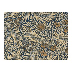 Brown Vintage Background Vintage Floral Pattern Brown Two Sides Premium Plush Fleece Blanket (mini) by Semog4