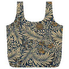 Brown Vintage Background Vintage Floral Pattern Brown Full Print Recycle Bag (xxxl)