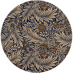 Brown Vintage Background Vintage Floral Pattern Brown Uv Print Round Tile Coaster