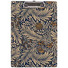 Brown Vintage Background Vintage Floral Pattern Brown A4 Acrylic Clipboard