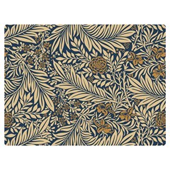 Brown Vintage Background Vintage Floral Pattern Brown Two Sides Premium Plush Fleece Blanket (extra Small)