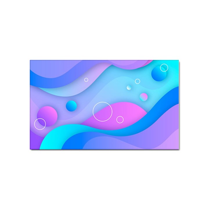 Colorful Blue Purple Wave Sticker (Rectangular)