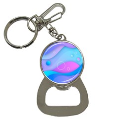 Colorful Blue Purple Wave Bottle Opener Key Chain