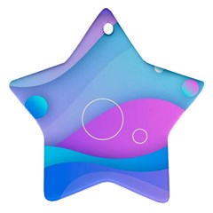 Colorful Blue Purple Wave Star Ornament (two Sides)