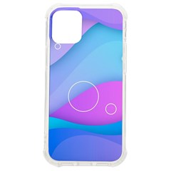 Colorful Blue Purple Wave Iphone 12 Mini Tpu Uv Print Case	