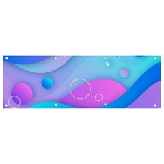 Colorful Blue Purple Wave Banner And Sign 9  X 3 