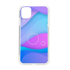 Colorful Blue Purple Wave Iphone 11 Tpu Uv Print Case by Semog4